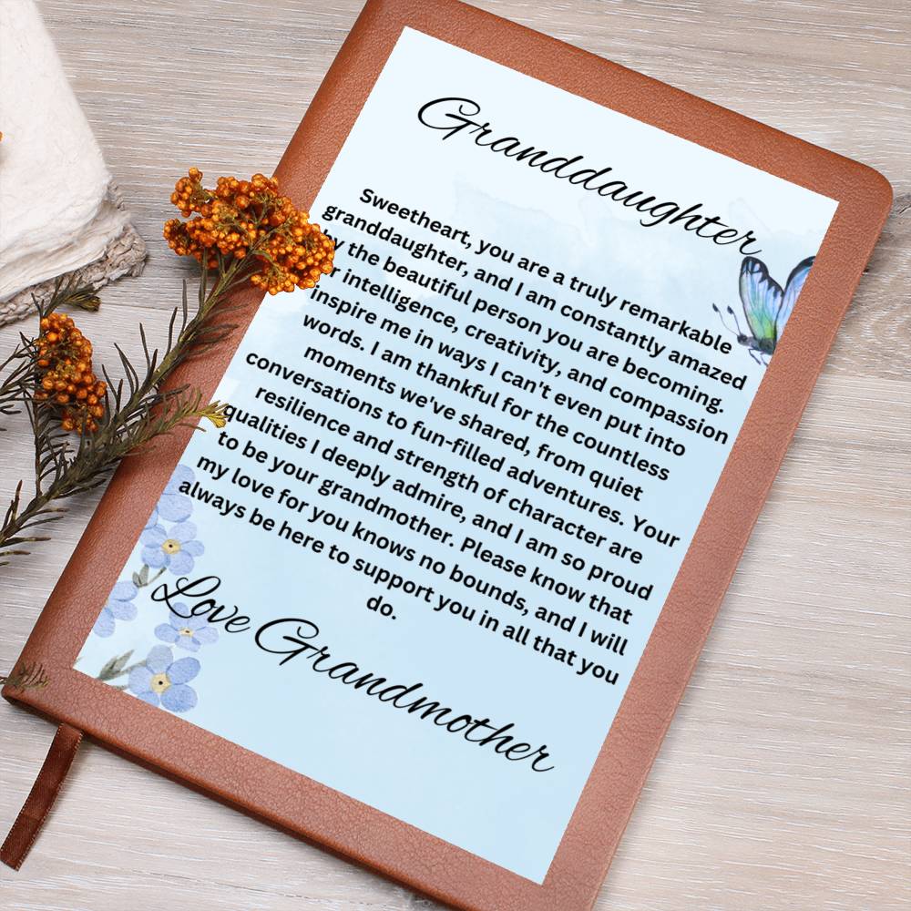 Granddaughter I am so proud to be your Grandmother Journal